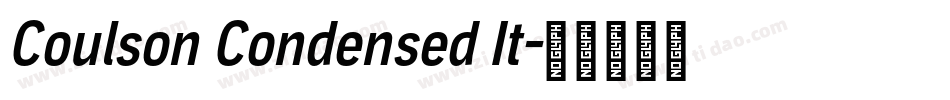 Coulson Condensed It字体转换